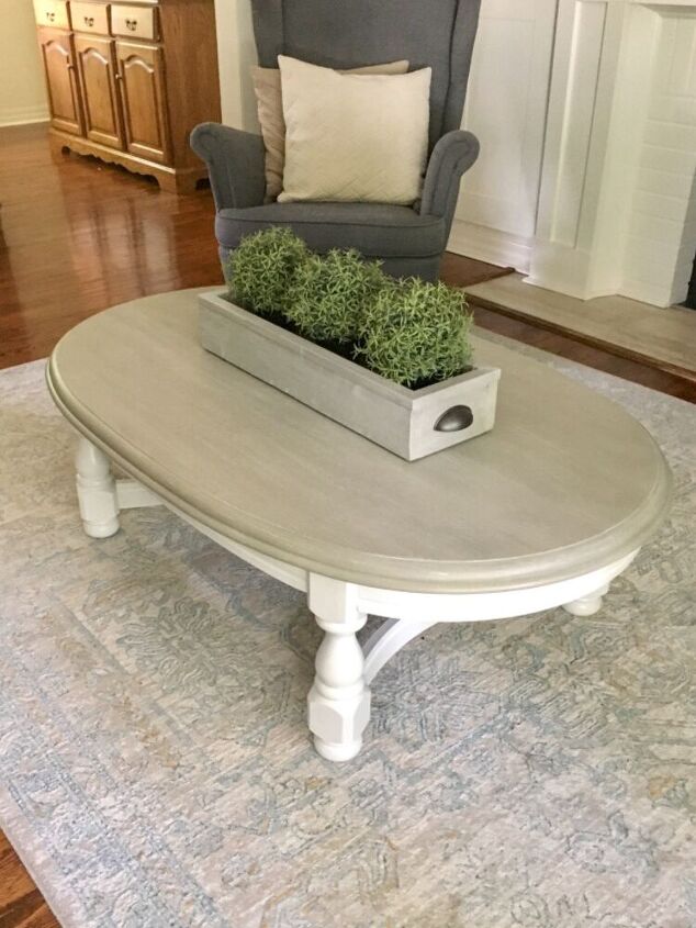 old dated coffee table makeover