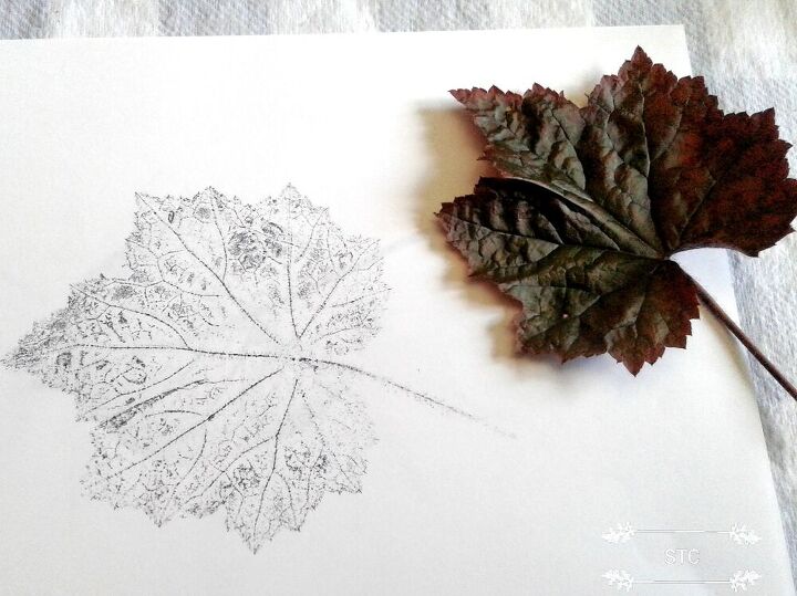 creating leaf art to style a fall frame tray, Print Made