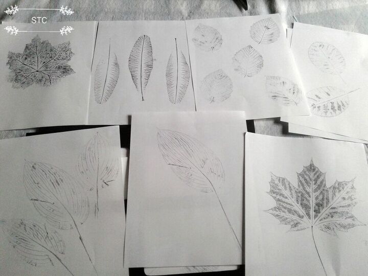 creating leaf art to style a fall frame tray, Muiltiple Prints Created