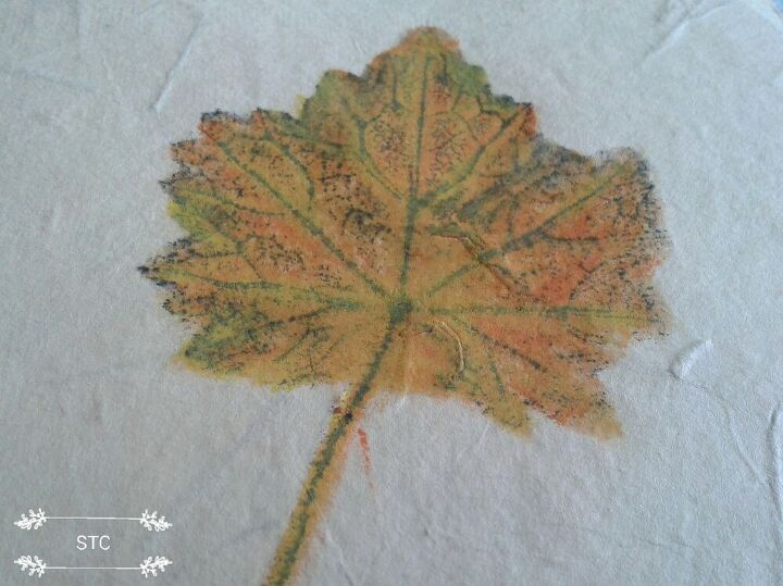 creating leaf art to style a fall frame tray, Coral Bells Leaf