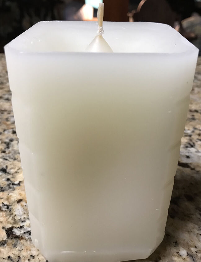 making your own pillar candle from partly used candles