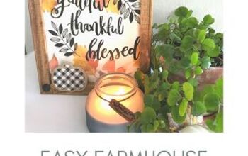 Cartel decorativo de otoño fácil de hacer en la granja
