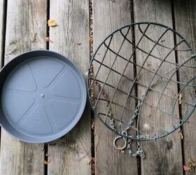 Why you should hang a planter basket and a plastic dish in your front yard