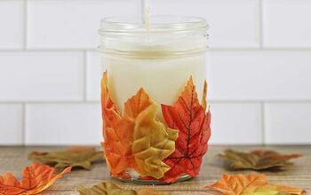 Portavelas de hojas de otoño y tutorial de velas de otoño