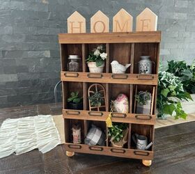 DOLLAR TREE WOOD ORGANIZERS SHELVES, DOLLAR TREE DIY