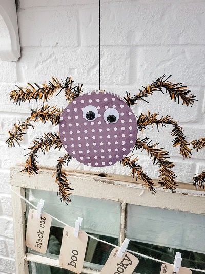 repurpose a halloween tree to make a cute spider