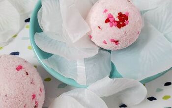 Bombas de baño de San Valentín con chispitas