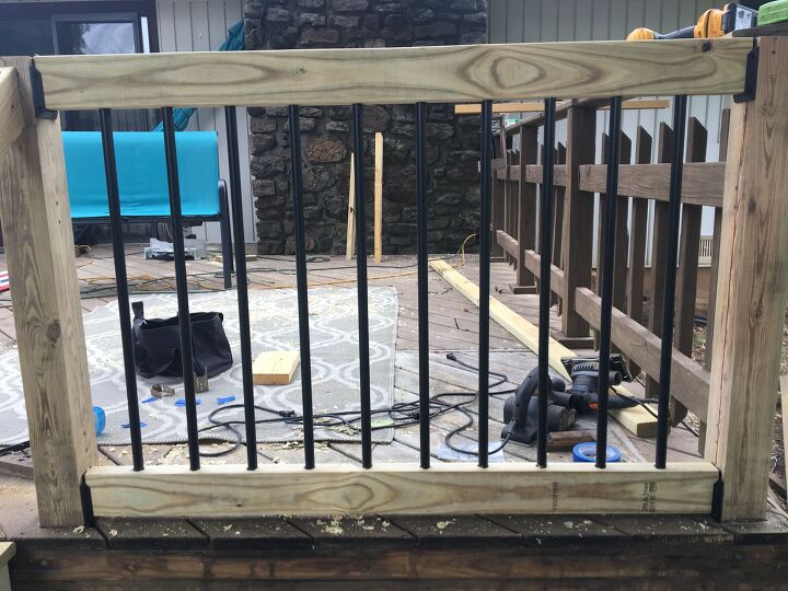 deck update new railings and balusters