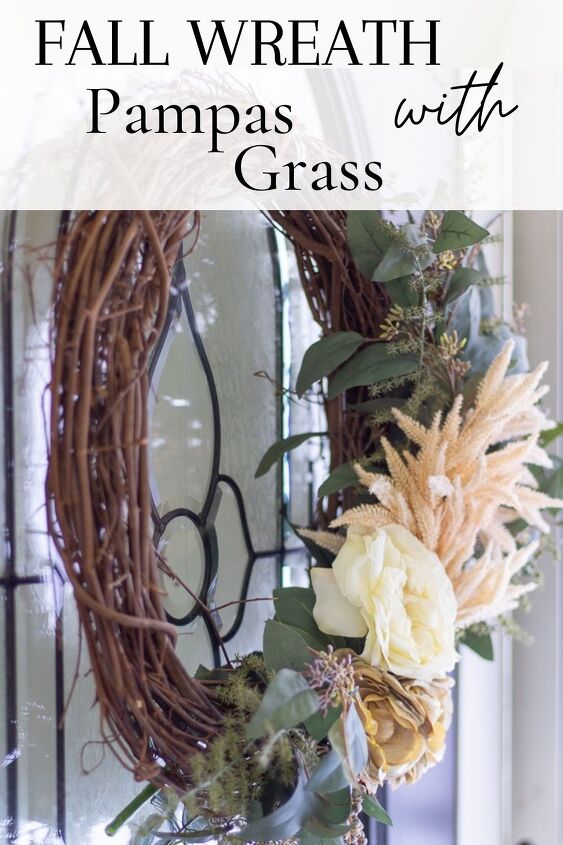 how to make a fall pampas grass wreath neutral stunning