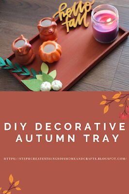 diy decorative autumn tray