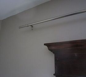 how to hang curtains like an interior designer, empty silver curtain rod above window frame