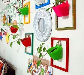 s 18 better ways to show off your houseplants, These colorful canvas frames