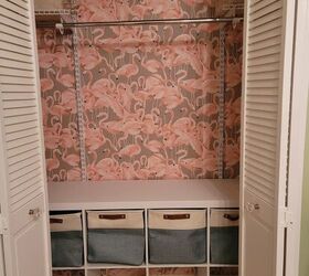 s 14 tips and tricks that ll help you get the closet of your dreams, Apply some whimsical wallpaper