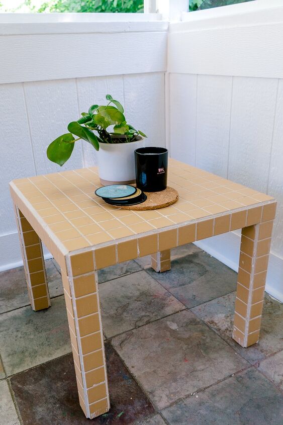 diy tile table as seen on tiktok, What to you think about this transformation