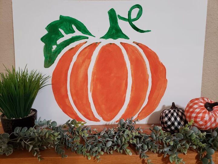 DIY fall wall art with colored sand