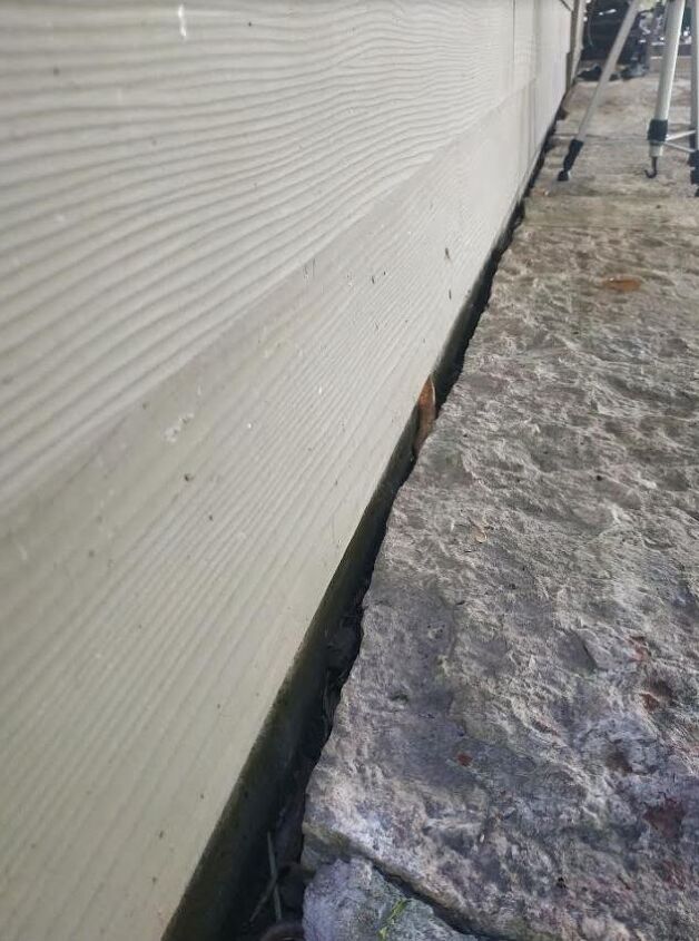 q do i need to fill this gap between the foundation and the the patio