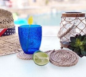 s 18 decor ideas that prove that rope is the top trend for fall, These coastal rope coasters