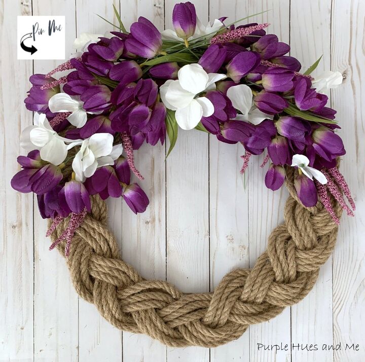 18 ideas de decoracin que demuestran que la cuerda es la principal tendencia del otoo, Corona de primavera de cuerda trenzada