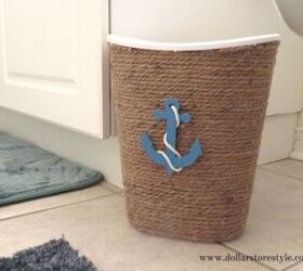 s 18 decor ideas that prove that rope is the top trend for fall, Her nautical trash can