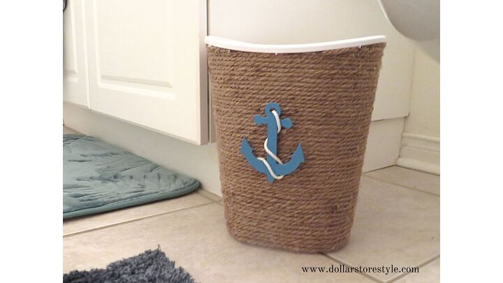 s 18 decor ideas that prove that rope is the top trend for fall, Her nautical trash can