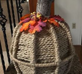 s 18 decor ideas that prove that rope is the top trend for fall, A festive fall pumpkin