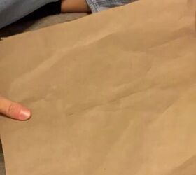 She crumples a Trader Joe's bag & ends up with a beautiful fall accent 20 minutes later