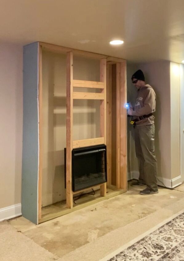 electric fireplace wall