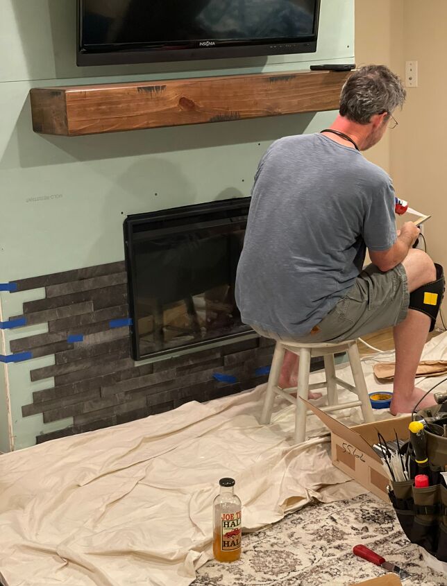 electric fireplace wall