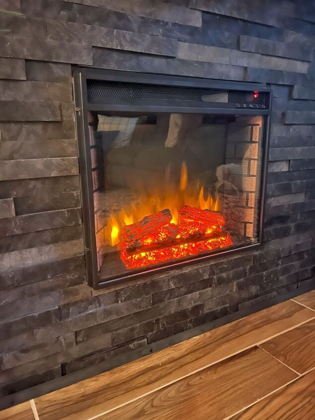 electric fireplace wall