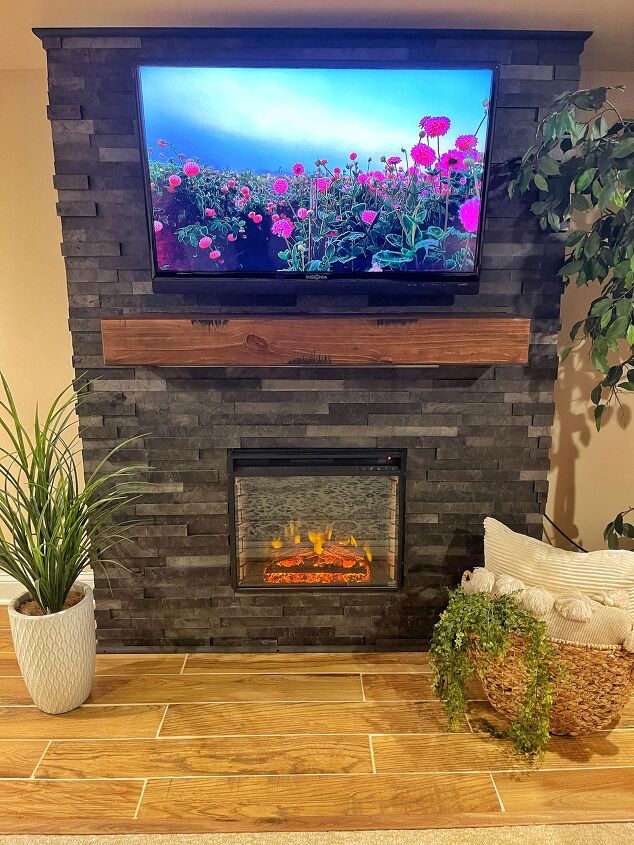 electric fireplace wall