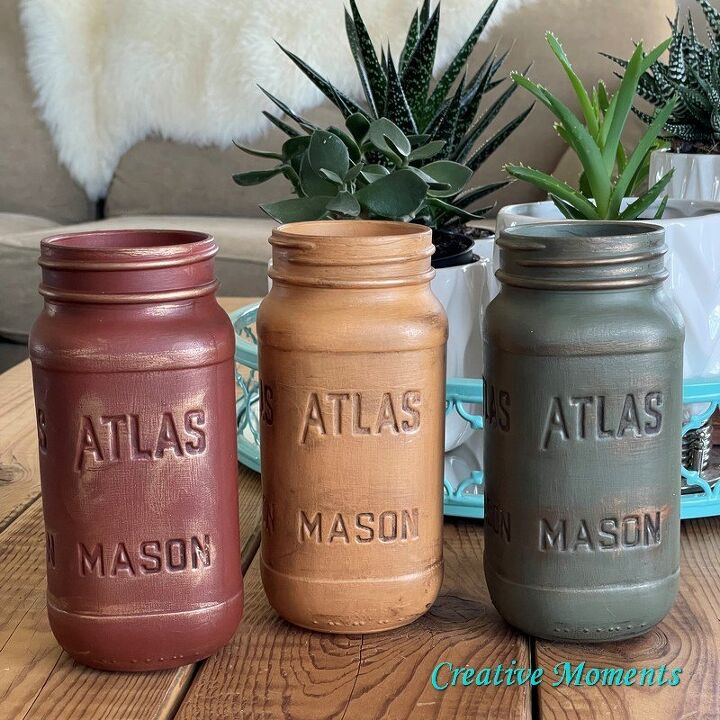 fall vases made from mason jars