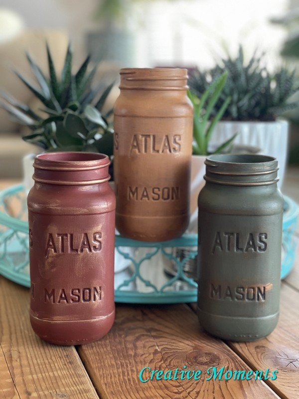 fall vases made from mason jars