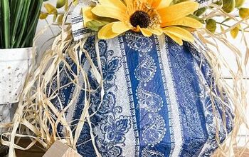 Blue and White Bowl Pumpkin for Fall