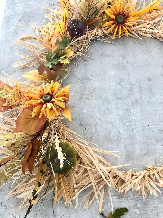 diy fall raffia wreath