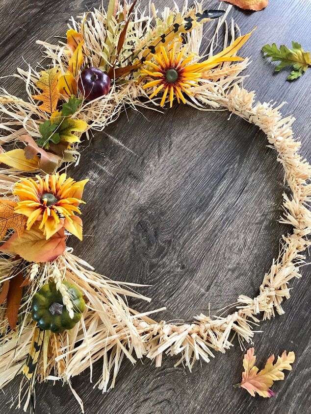 diy fall raffia wreath