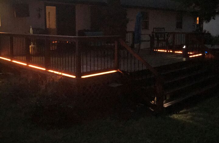 new railing footlights for my deck