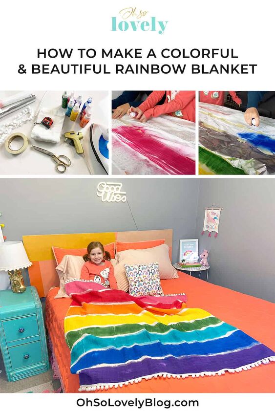 como fazer um cobertor listrado colorido e lindo arco ris