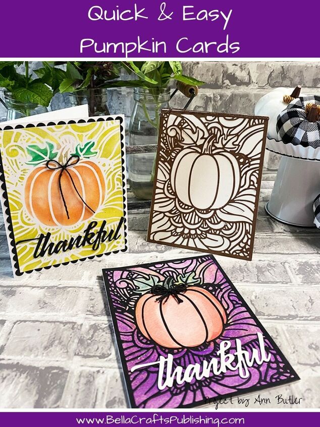 easy die cut pumpkin cards