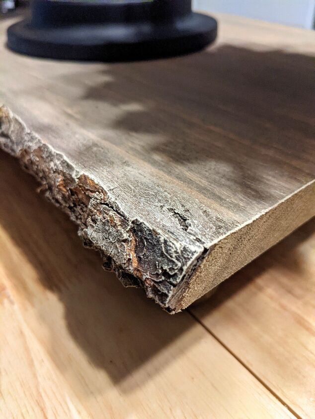 make your own wooden live edge riser for less than 20