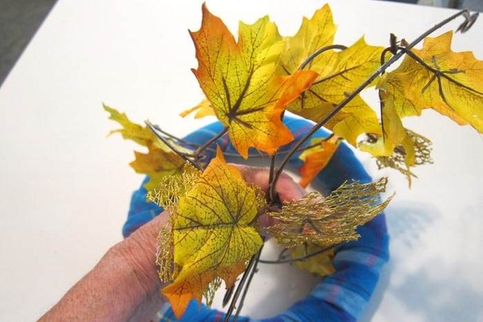 how to make a colorful fall wreath