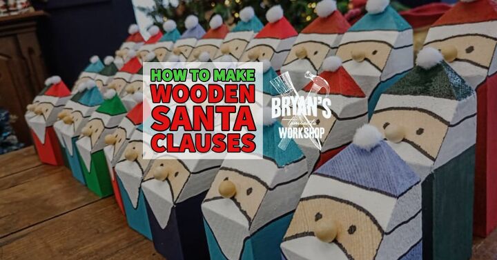 wooden santa clauses