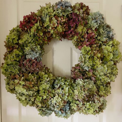 how to make a simple hydrangea wreath for free