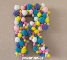 16 fun craft ideas you could do with your kids, Their cute pom pom letters