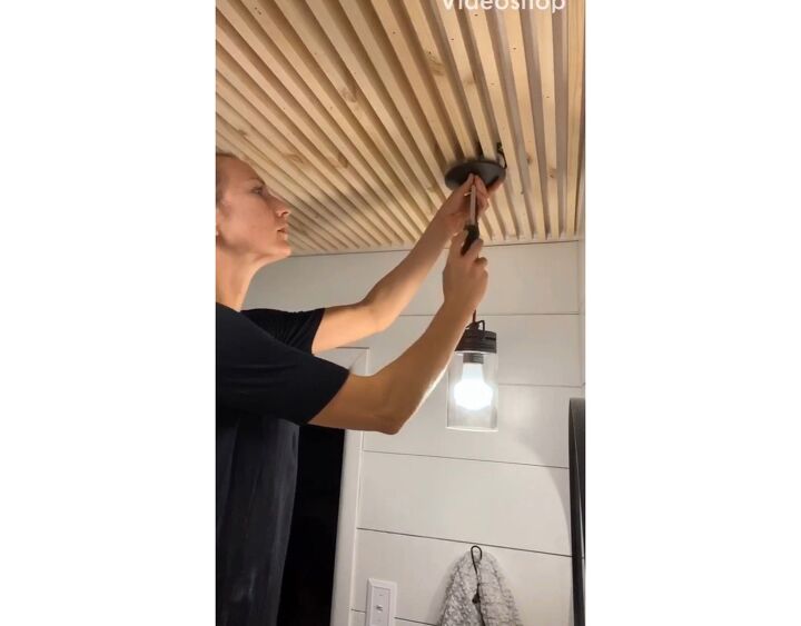 diy skinny slat ceiling