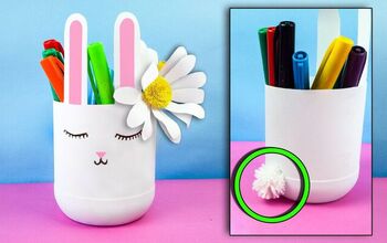 Diy Bunny Pen Holder With Plastic Bottle