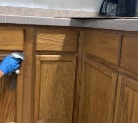 how to upgrade dated honey oak cabinets