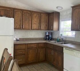 how to upgrade dated honey oak cabinets
