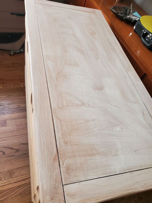 cheap oak dresser getting a makeover, White wash applied