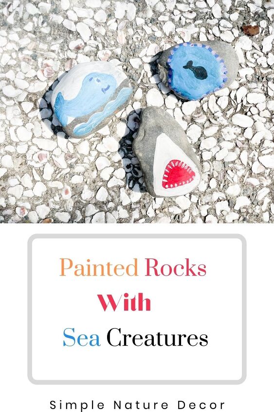 como pintar rochas com criaturas do mar