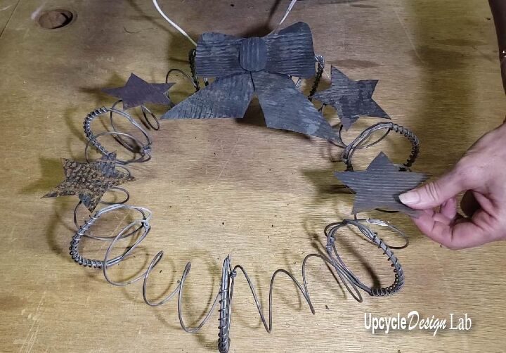 diy recycled metal christmas wreath tutorial